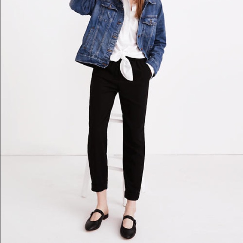Madewell Cuffed Track Trousers- L